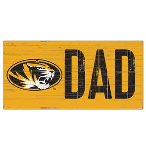 Mizzou Tigers Oval Tiger Head Dad Wooden Sign