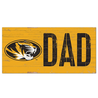 Mizzou Tigers Oval Tiger Head Dad Wooden Sign