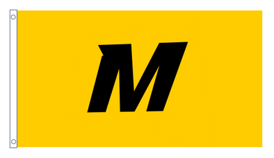 Mizzou Tigers Athletic Font Bold M Gold Flag