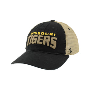 Mizzou Tigers University Reach Snapback Adjustable Black Mesh Hat