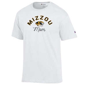 Mizzou Tigers Champion® Arch Tiger Head Mom White T-Shirt