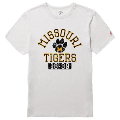 Mizzou Tigers Legacy Missouri Tigers Paw 18-39 White T-Shirt