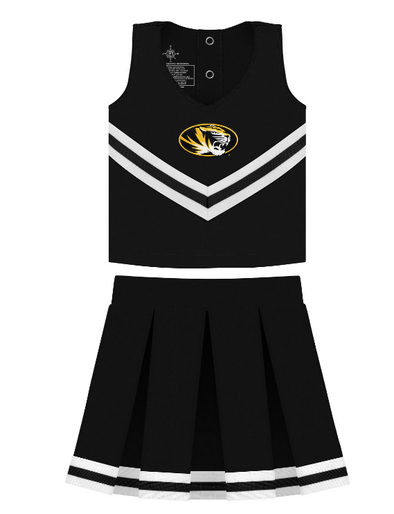 Mizzou Kids' Black & White 3-Piece Cheerleader Set