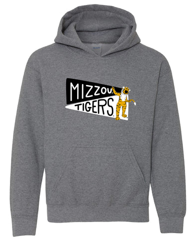 Mizzou Tigers Youth Truman Pennant Grey Hoodie