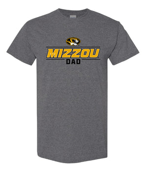 Mizzou Tigers Oval Tiger Head Dad Grey T-Shirt