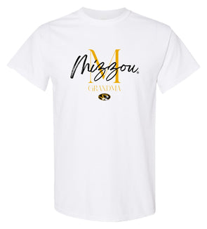 Mizzou Tigers Oval Tiger Head Grandma Script White T-Shirt