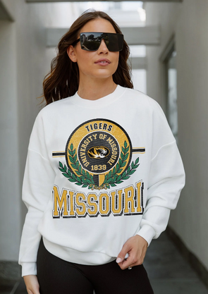 Mizzou Tigers Women's Gameday Couture White Collegiate Hot Shot Sweatshirt