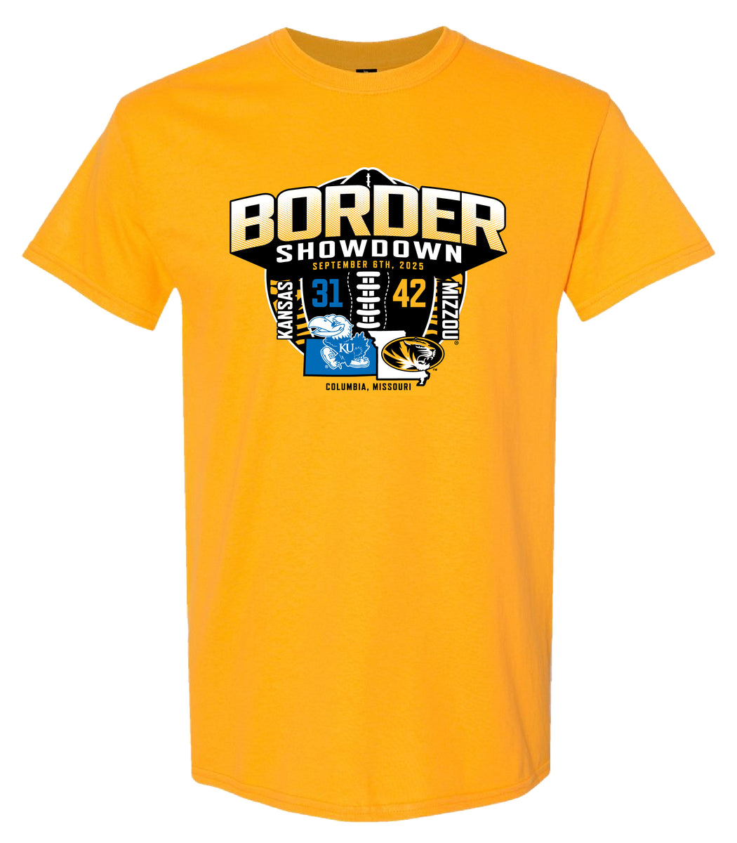 トップス Our courage shirt Mizzou Tigers Official Football Victory T-Shirt vs Kansas