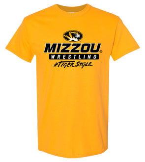 Mizzou Tigers Tiger Style Wrestling Gold T-Shirt