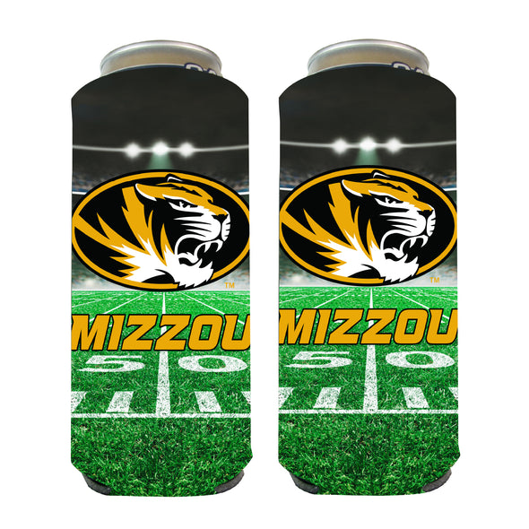 Mizzou Tigers Football Field Oval Tiger Head 24 oz. Large Can Holder