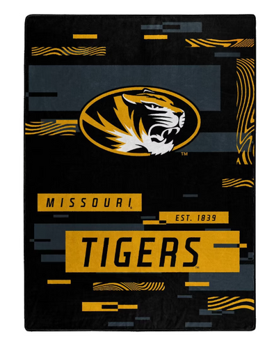 Mizzou Tigers Rachel Digitize Oval Tiger Head Fleece Blanket