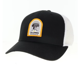 Mizzou Tigers Official Homecoming 2025 Call of the Columns Trucker Mesh Patch Black and White Hat