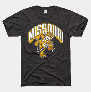 Mizzou Tigers Charlie Hustle Missouri Tiger Basketball Black T-Shirt