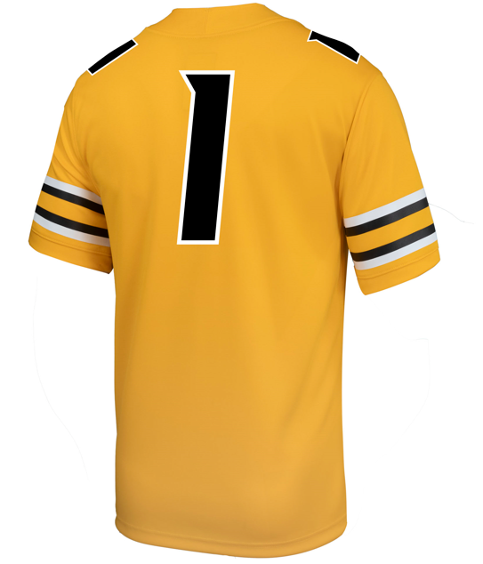 Mizzou Tigers Nike® 2024 Official Replica #1 Gold Football Jersey