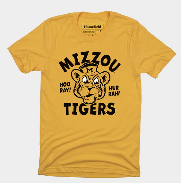 Mizzou Tigers Homefield Apparel Vault Beanie Tiger Hooray! Hurrah! Gold T-Shirt