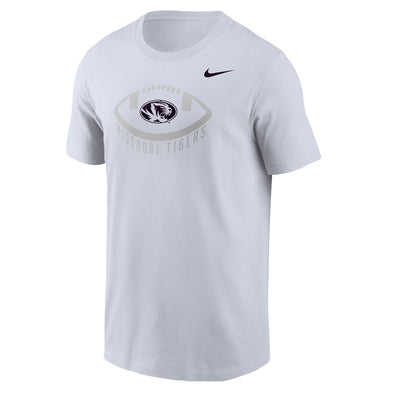 Mizzou Tigers Nike® 2025 Tonal Football Cotton White T-Shirt