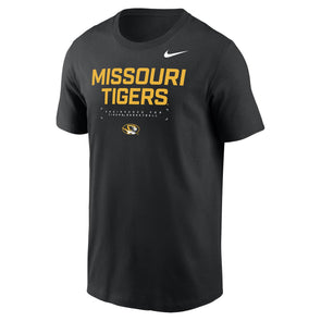 Mizzou Tigers Nike® 2025 Authentics Oval Tiger Head Engineered for Basketball Black T-Shirt