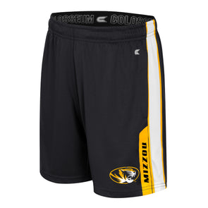 Mizzou Tigers Colosseum Youth Gumbaldia Oval Tiger Head Black and Gold Short