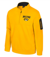 Mizzou Tigers Colosseum 1/2 Zip Hits the Road Mizzou Oval Tiger Head Gold Sweatshirt
