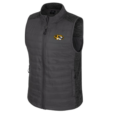 Mizzou Tigers Colosseum Oval Tiger Head Nightman Puffer Black Vest