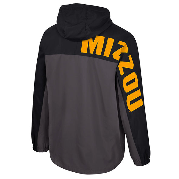 Mizzou Tigers Colosseum Oval Tiger Head Anorak 1/2 Zip Black/Grey Jacket