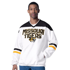Mizzou Tigers Tiger Head Pullover White and Black Jacket