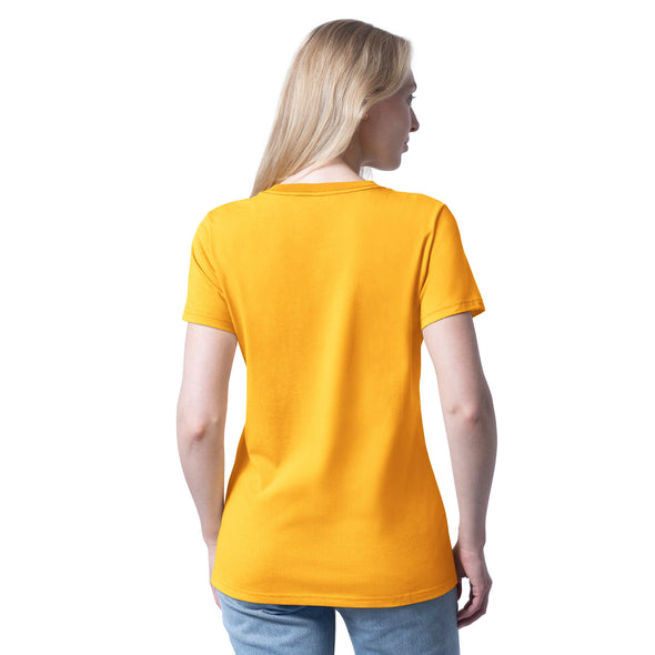 Mizzou Tigers G-III Sports Ladies Cheer Dance II Mizzou Tiger Head V-Neck Gold T-Shirt
