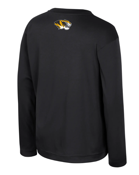 Mizzou Tigers Colosseum Youth Lemon Grab Oval Tiger Head Black Long Sleeve T-Shirt