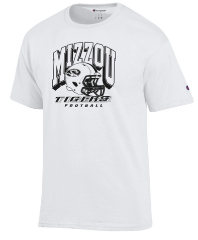 Mizzou Tigers 2025 Champion® Football Helmet White T-Shirt