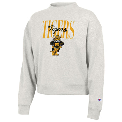Mizzou Tigers 2025 Champion® TAM Student Designed Women's Vault Sweater Tiger Tan Crew Sweatshirt