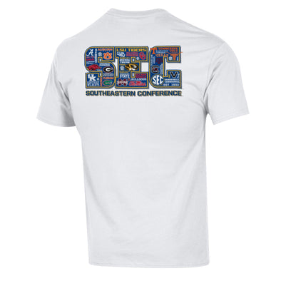 Mizzou Tigers Champion® SEC All Schools Oval Tiger Head White T-Shirt