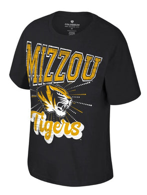 Mizzou Tigers Nike® 2025 Oval Tiger Head Stripe Gold T-Shirt