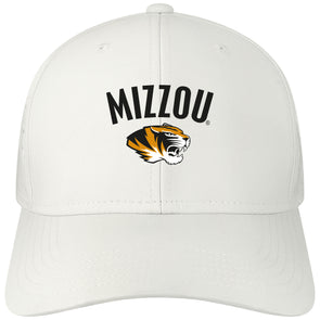 Mizzou Tigers Legacy Tiger Head Mid-Pro Adjustable White Hat