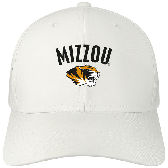 Mizzou Tigers Legacy Tiger Head Mid-Pro Adjustable White Hat