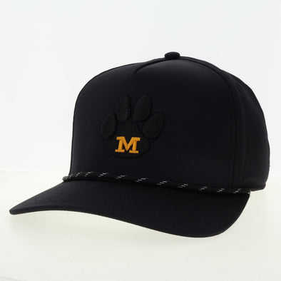Mizzou Tigers League Vault Paw Logo Caddy Rope Black Hat
