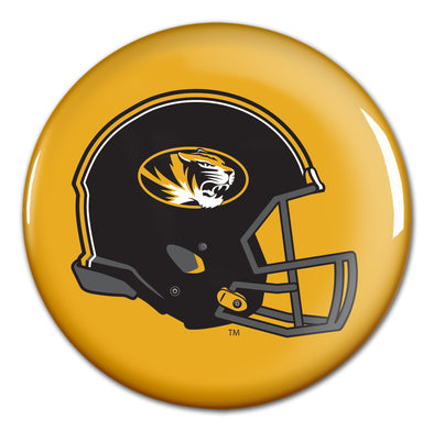 Mizzou Tigers Oval Tiger Head Helmet Gold Button 2.25"