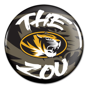 Mizzou Tigers Oval Tiger Head The ZOU Button 2.25"