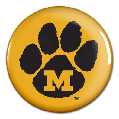 Mizzou Tigers Vault Paw M Gold Button 2.25"
