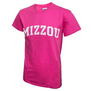 Mizzou Short Sleeve Azalea Pink Crew Neck T-Shirt