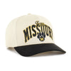 Mizzou Tigers 47 Brand Inbounds Missouri Tigers Vault Paw M Logo Off White Snapback Adjustable Hat