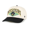 Mizzou Tigers 47 Brand Pomona Rope Hitch Vault Paw M Logo Off White and Black Hat