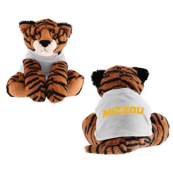 Mizzou Plush Safari Tiger with Mizzou White T-Shirt