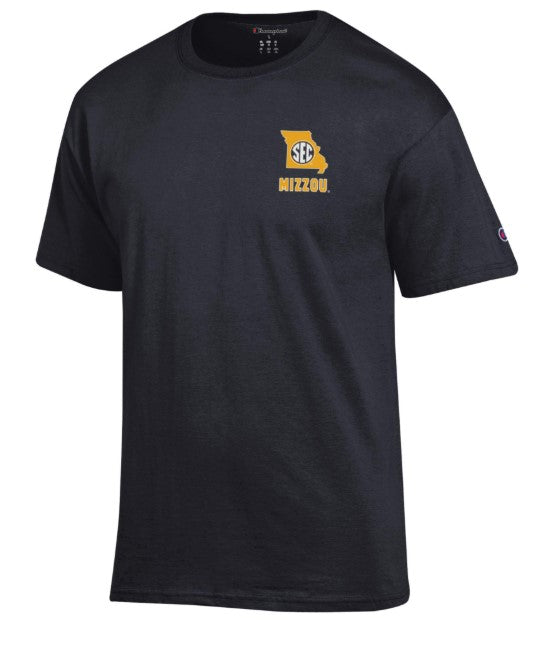 Mizzou Tigers Champion® SEC All Teams States Black T-Shirt