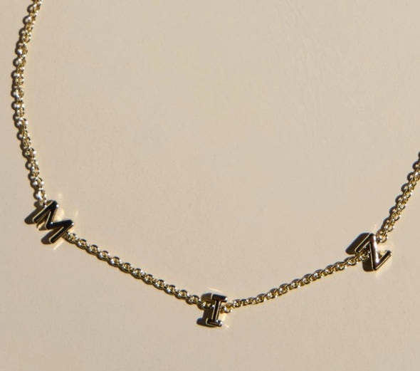 Mizzou Tigers Nickel and Suede M I Z Gold Necklace