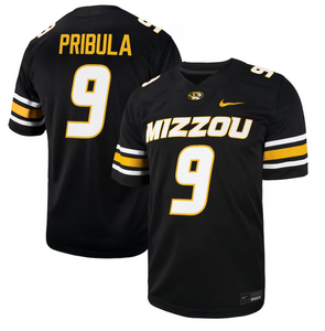 Mizzou Tigers Nike® 2025 Replica NIL Beau Pribula #9 Football Black Jersey