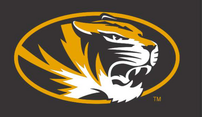 Mizzou Tigers Oval Tiger Head Black Flag with Grommets