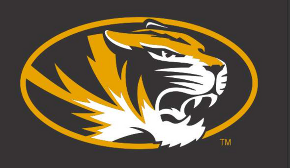 Mizzou Tigers Oval Tiger Head Black Flag with Grommets