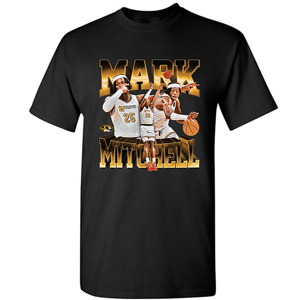 Mizzou Tigers NIL Mark Mitchell Basketball Player Design Black T