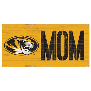 Mizzou Tigers Oval Tiger Head Mom Wooden Sign