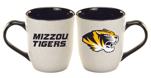 Mizzou Tigers Granite Speckled Black and White Tiger Head Ceramic Mug